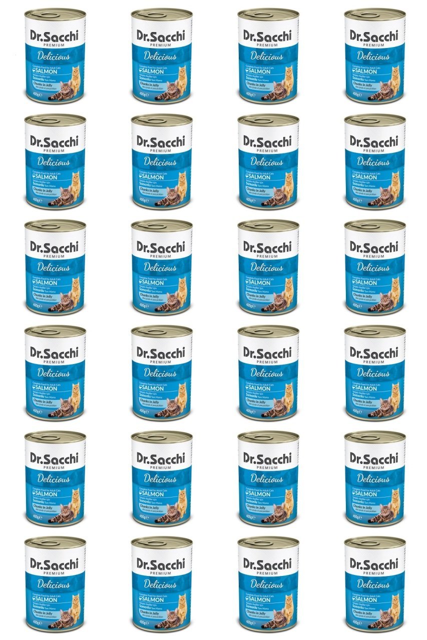 Dr.Sacchi Konserve Kedi Somonlu 400gr x 24 Adet