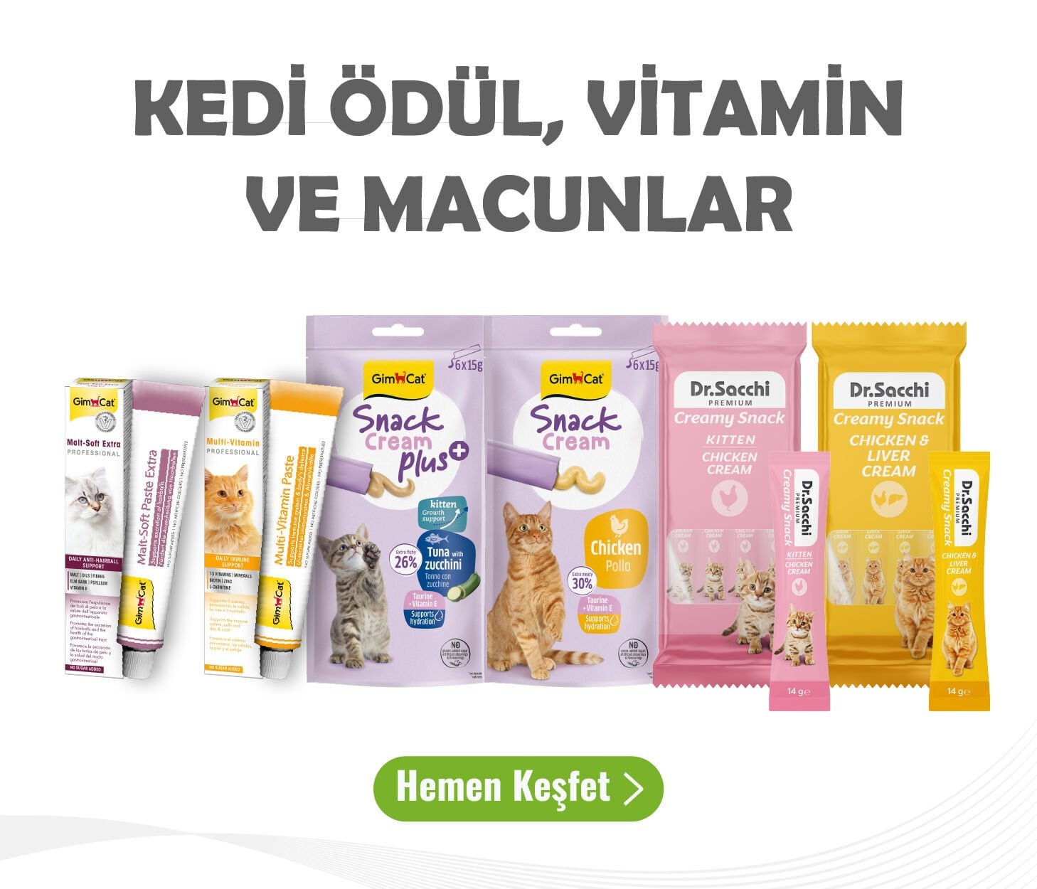 Kedi Ödül, Vitamin ve Macunları