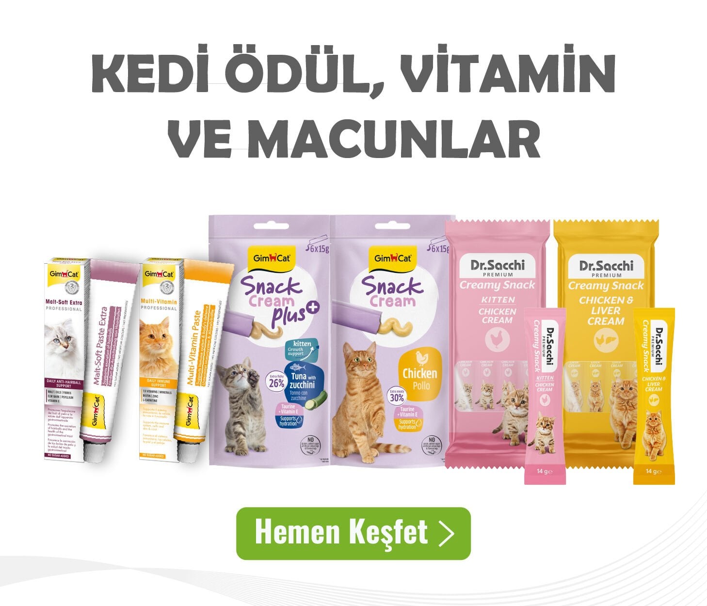 Kedi Ödül, Vitamin ve Macunları