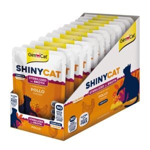 Gimcat Shinycat Pouch Tavuk Kısırlaştırılmış kediler için 70grx12