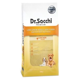 Dr.Sacchi Premium Düşük Tahıllı Tavuklu Yetişkin Köpek Maması 12 Kg