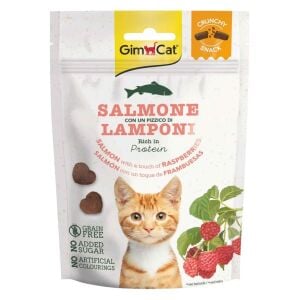 Gimcat Crunchy Snacks Salmon & Raspberry Tahılsız Kedi Ödülü 50 gr