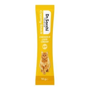 Dr.Sacchi Creamy Snack Chicken&Liver Sıvı Kedi Ödülü 14G