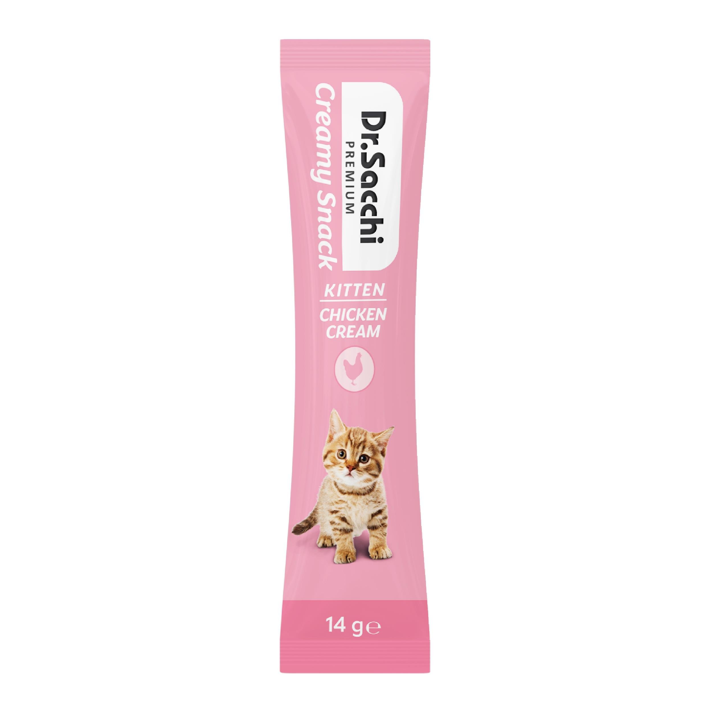 Dr.Sacchi Creamy Snack Kitten Chicken Sıvı Kedi Ödülü 14G