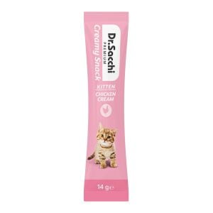 Dr.Sacchi Creamy Snack Kitten Chicken Sıvı Kedi Ödülü 14G