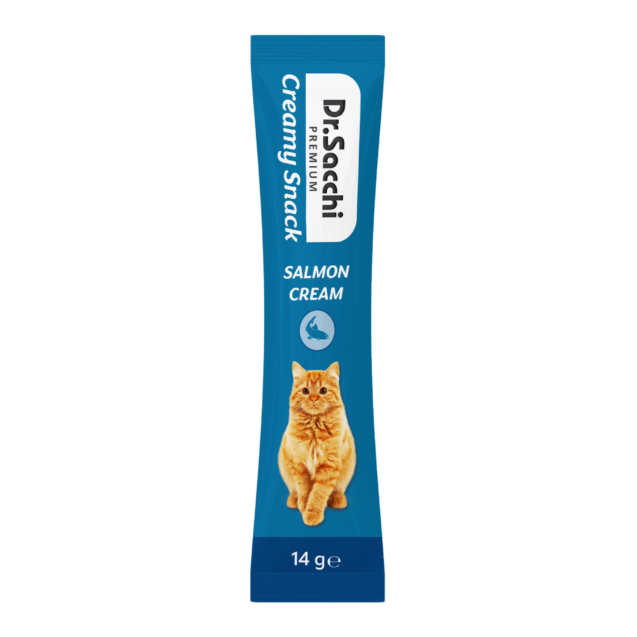 Dr.Sacchi Creamy Snack Salmon Sıvı Kedi Ödülü 14G