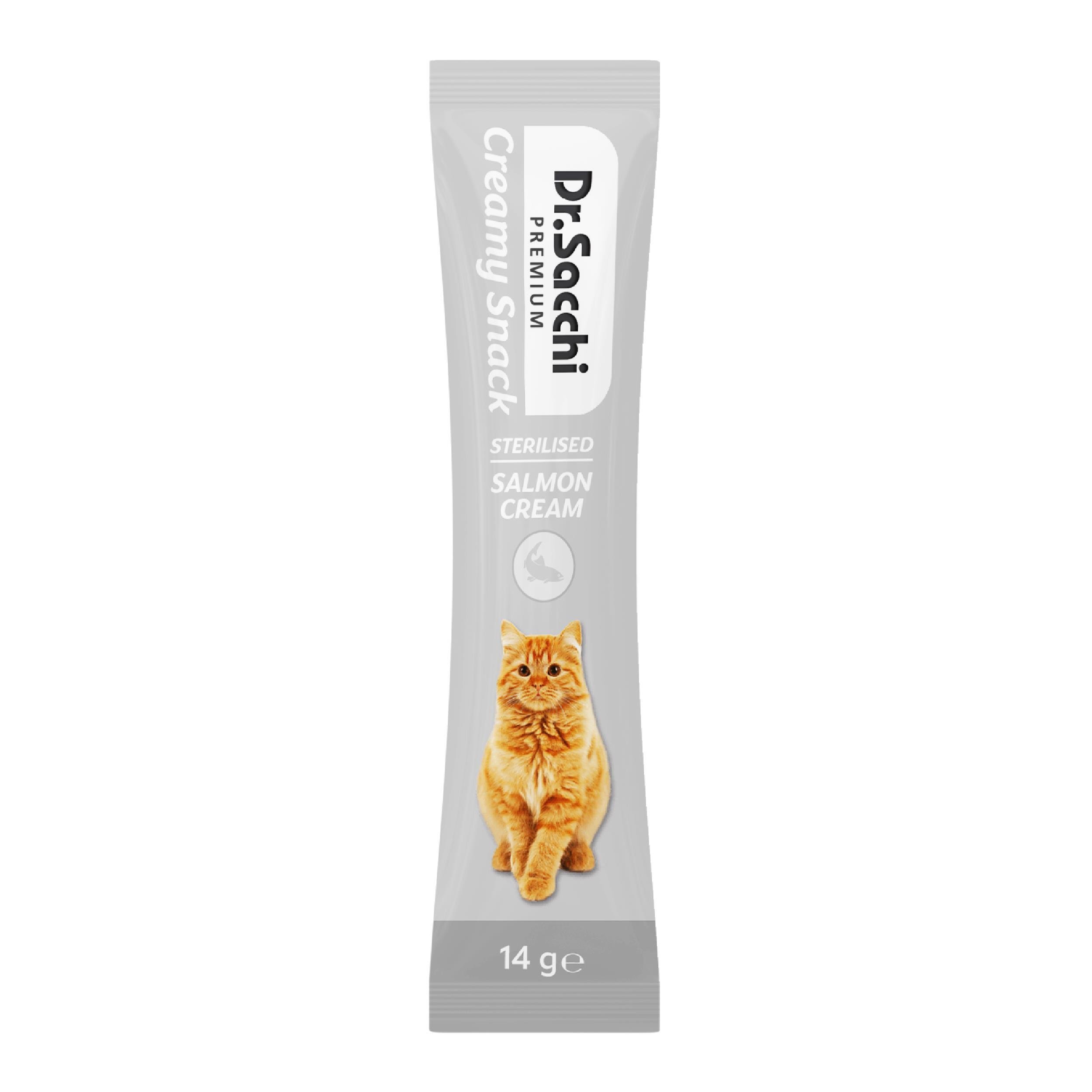 Dr.Sacchi Creamy Snack Sterilised Salmon Sıvı Kedi Ödülü 14g