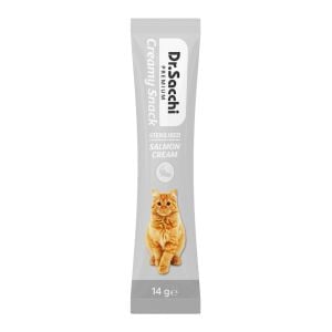 Dr.Sacchi Creamy Snack Sterilised Salmon Sıvı Kedi Ödülü 14g