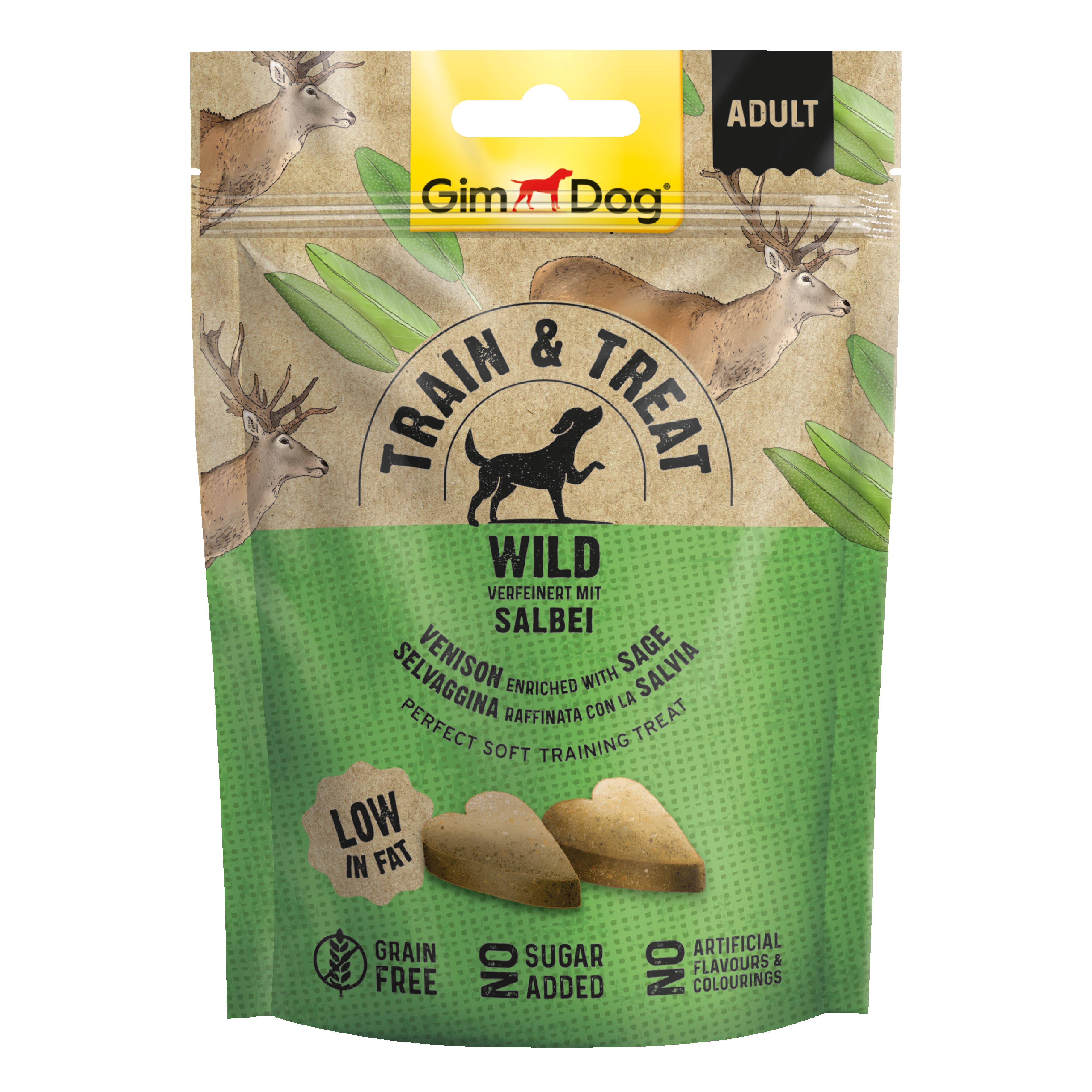 Gimdog Train&Treat Geyik Eti ve Adaçayı Köpek Ödülü 125gr