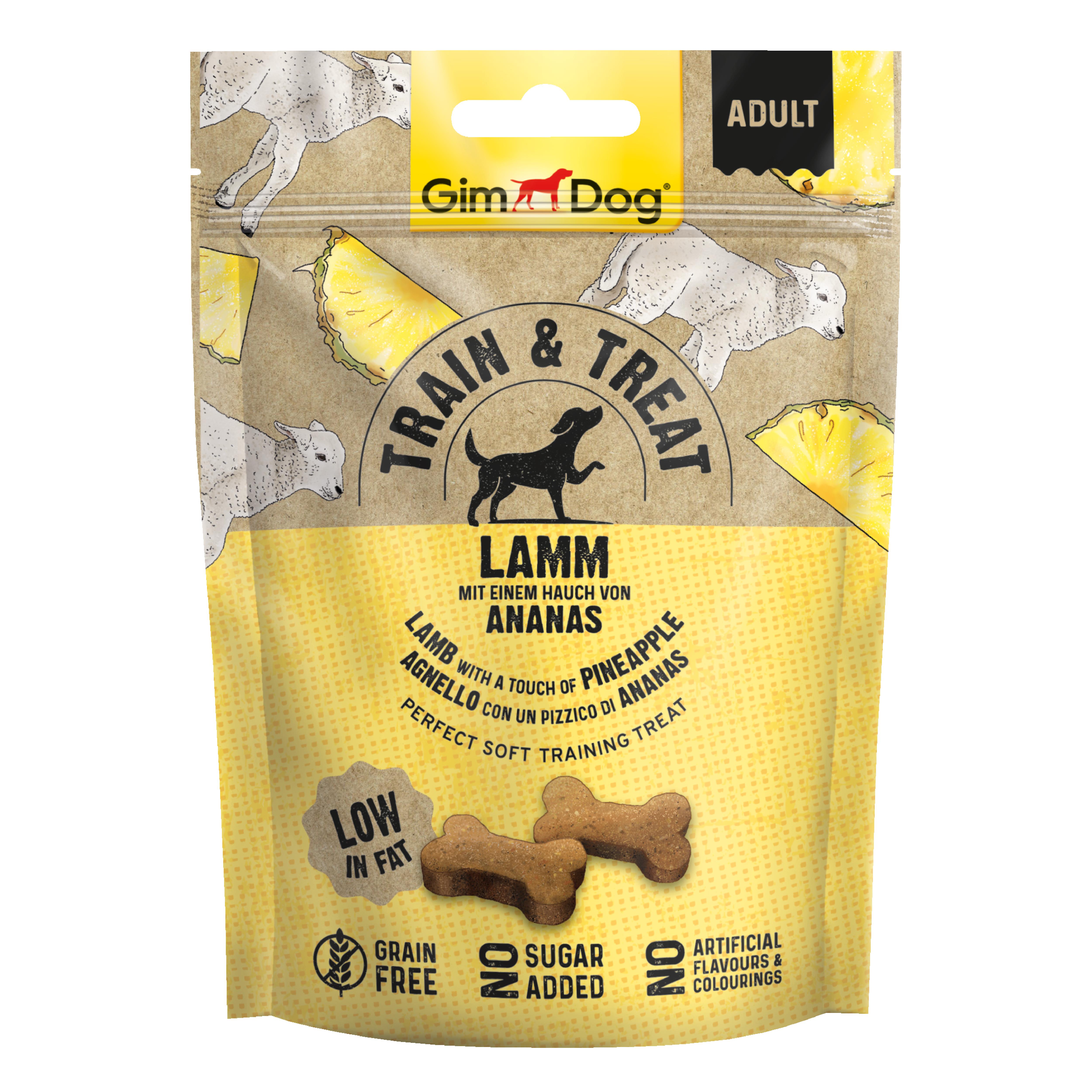 Gimdog Train&Treat Kuzu ve Ananas Köpek Ödülü 125gr