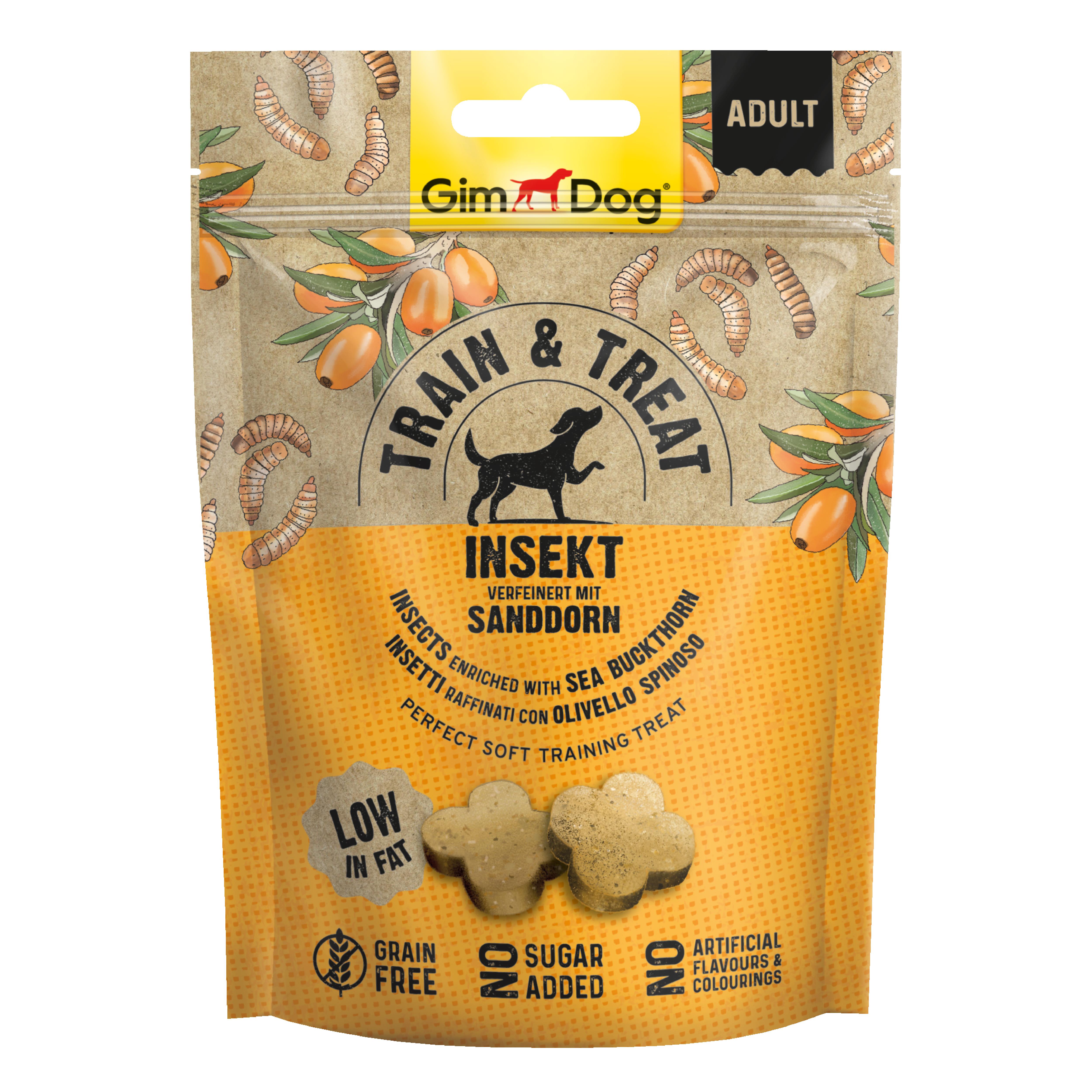 Gimdog Train&Treat Böcek ve Yer İğdesi Köpek Ödülü 125gr