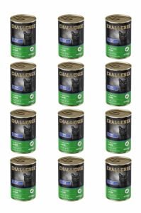 Challenge Pate Kuzu Etli Yetişkin Kedi Konservesi 400 grX12Adet