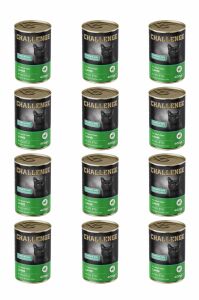 Challenge Kuzu Etli Yetişkin Kedi Konservesi 400 gr X 12 Adet