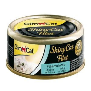 Gimcat Shinycat Tavuklu Tuna Balıklı Fileto Konserve Kedi Maması 70 gr