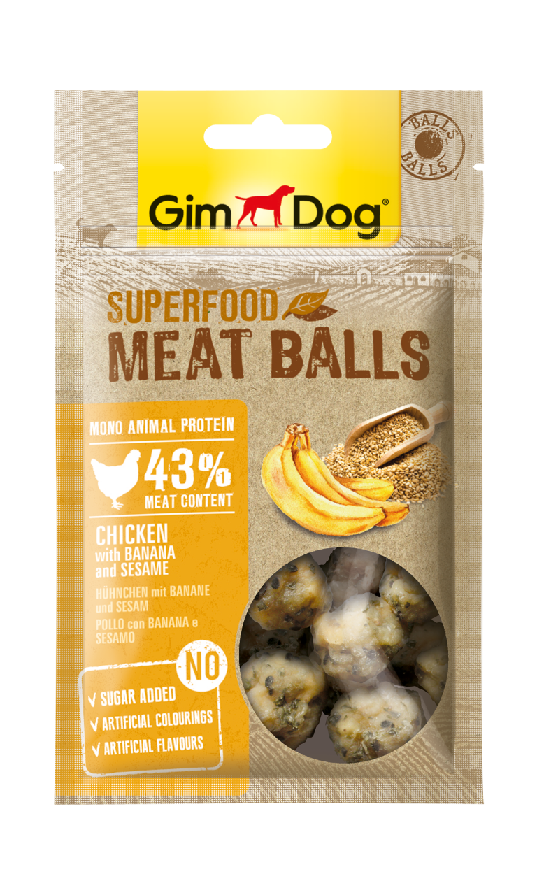 GimDog MeatBalls Muzlu ve Susamlı Tavuk 70 Gr