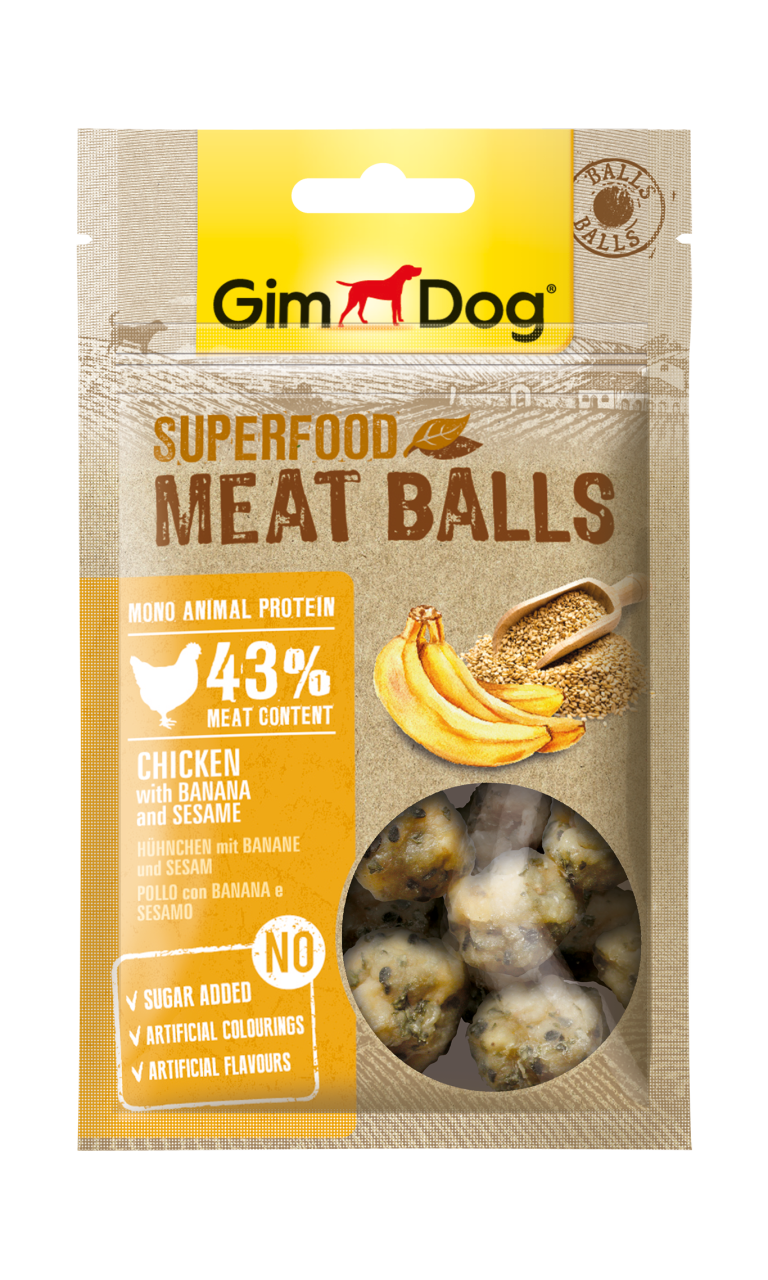 GimDog MeatBalls Muzlu ve Susamlı Tavuk 70 Gr