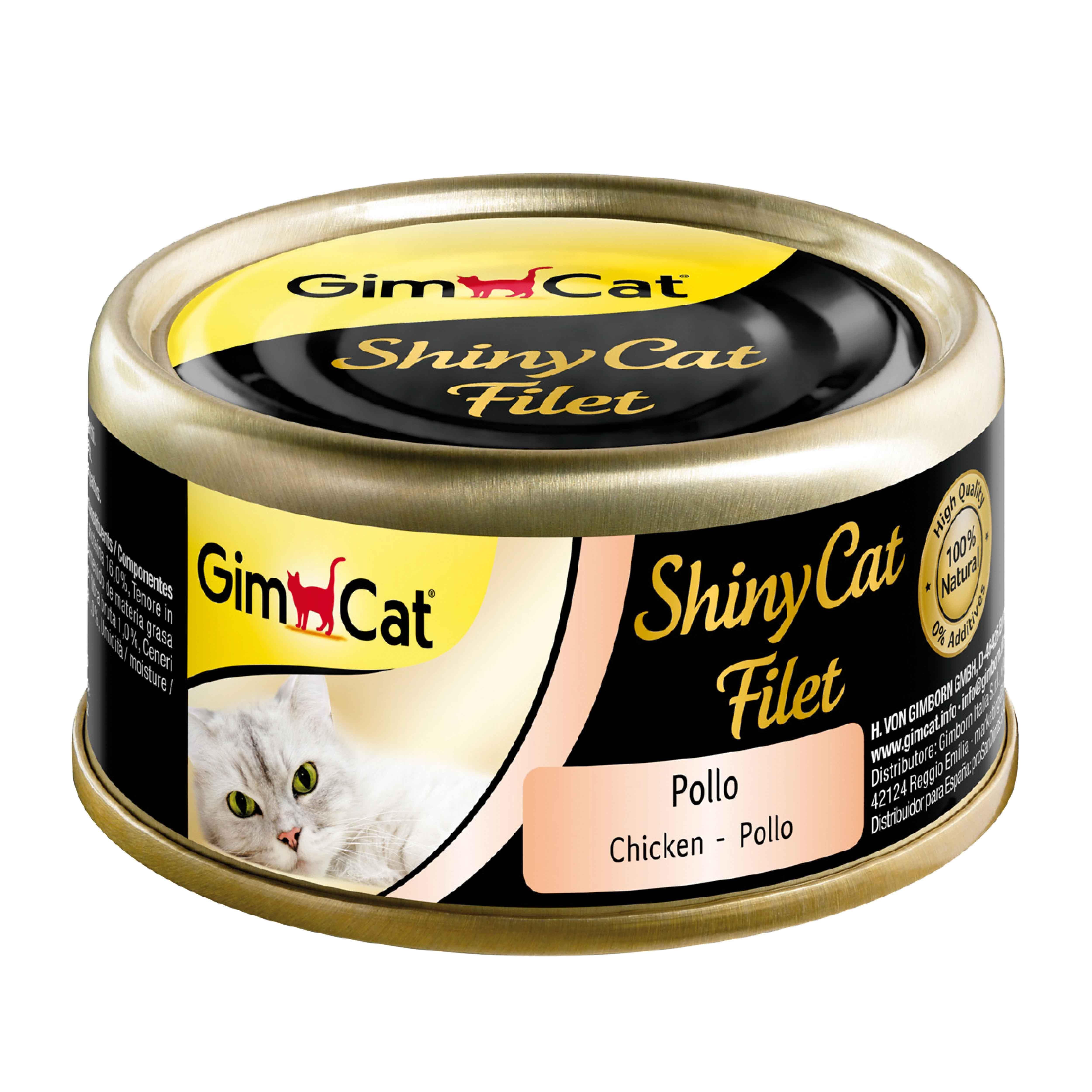 Gimcat Shinycat Tavuklu Kıyılmış Fileto Konserve Kedi Maması 70 gr