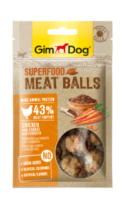GimDog MeatBalls Havuçlu ve Keten Tohumlu Tavuk 70 Gr