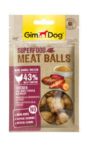 GimDog MeatBalls Tatlı Patatesli ve Darılı Tavuk 70 Gr