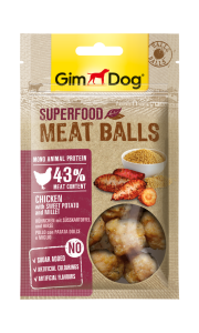 GimDog MeatBalls Tatlı Patatesli ve Darılı Tavuk 70 Gr