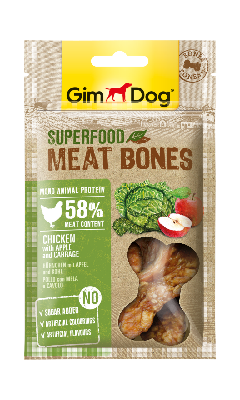 GimDog MeatBones Elmalı ve Lahanalı Tavuk 70 Gr