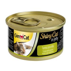 Gimcat Shinycat Tuna Balıklı Kedi Otlu Konserve Kedi Maması 70 gr