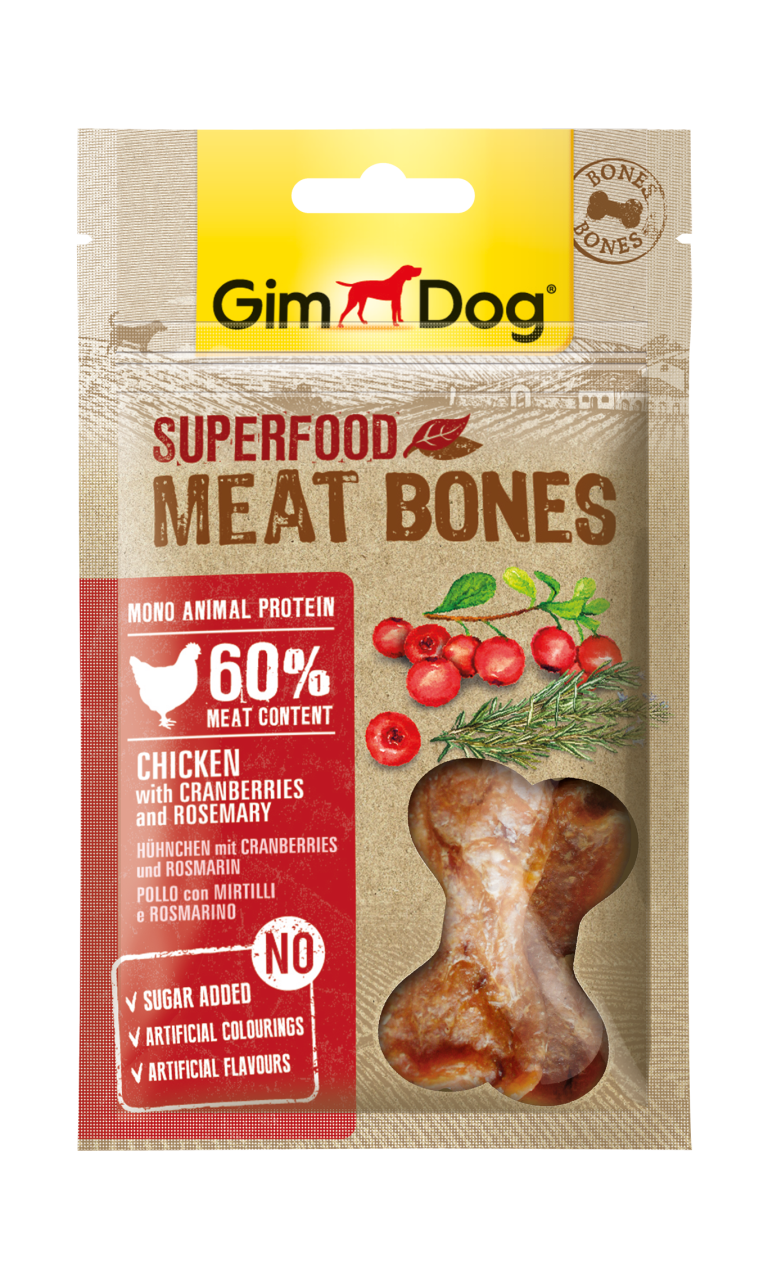 GimDog MeatBones Kızılcık ve Biberiyeli Tavuk 70 Gr