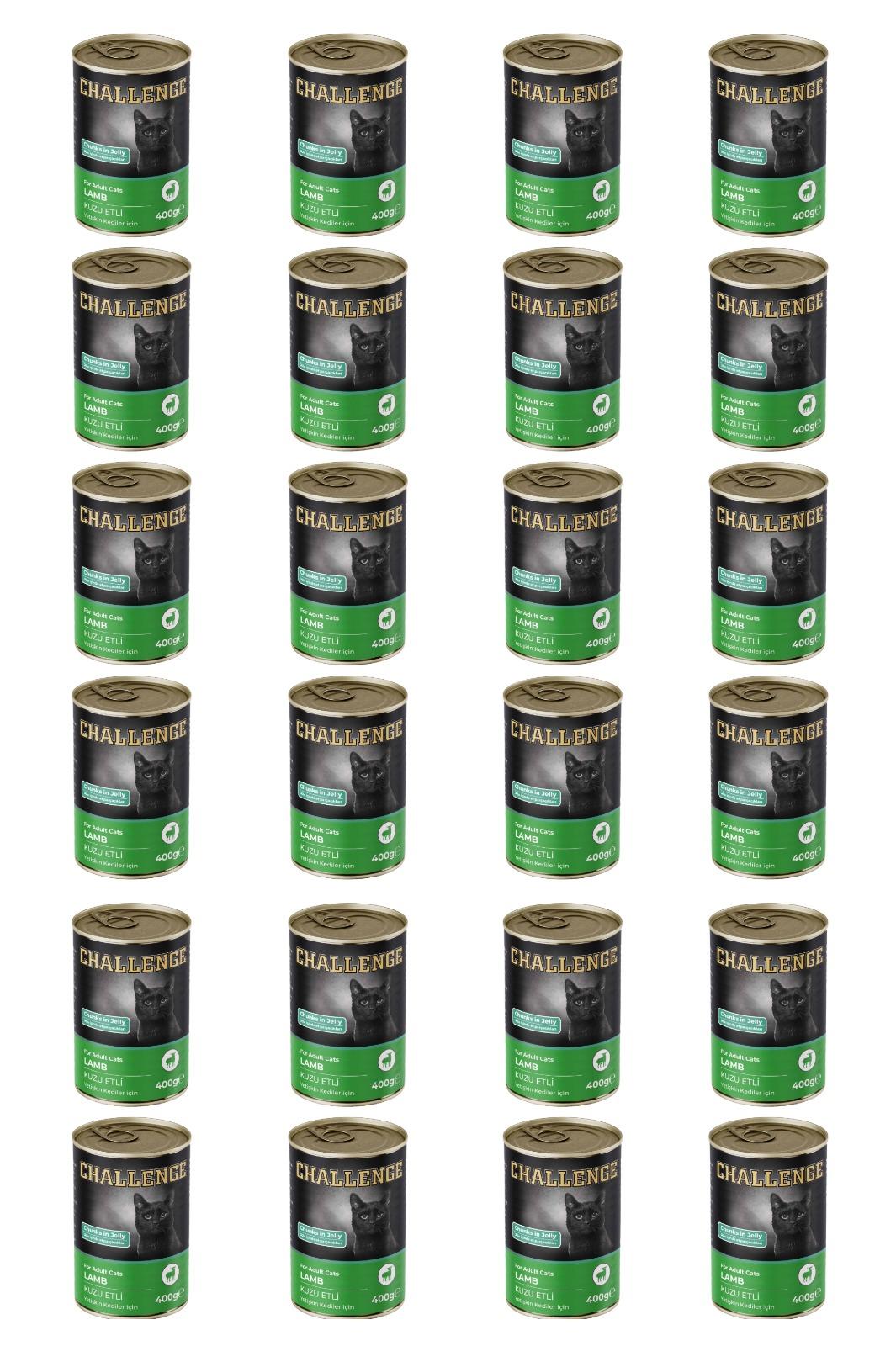 Challenge kuzu etli yetişkin kedi konservesi 400 gr x 24 adet