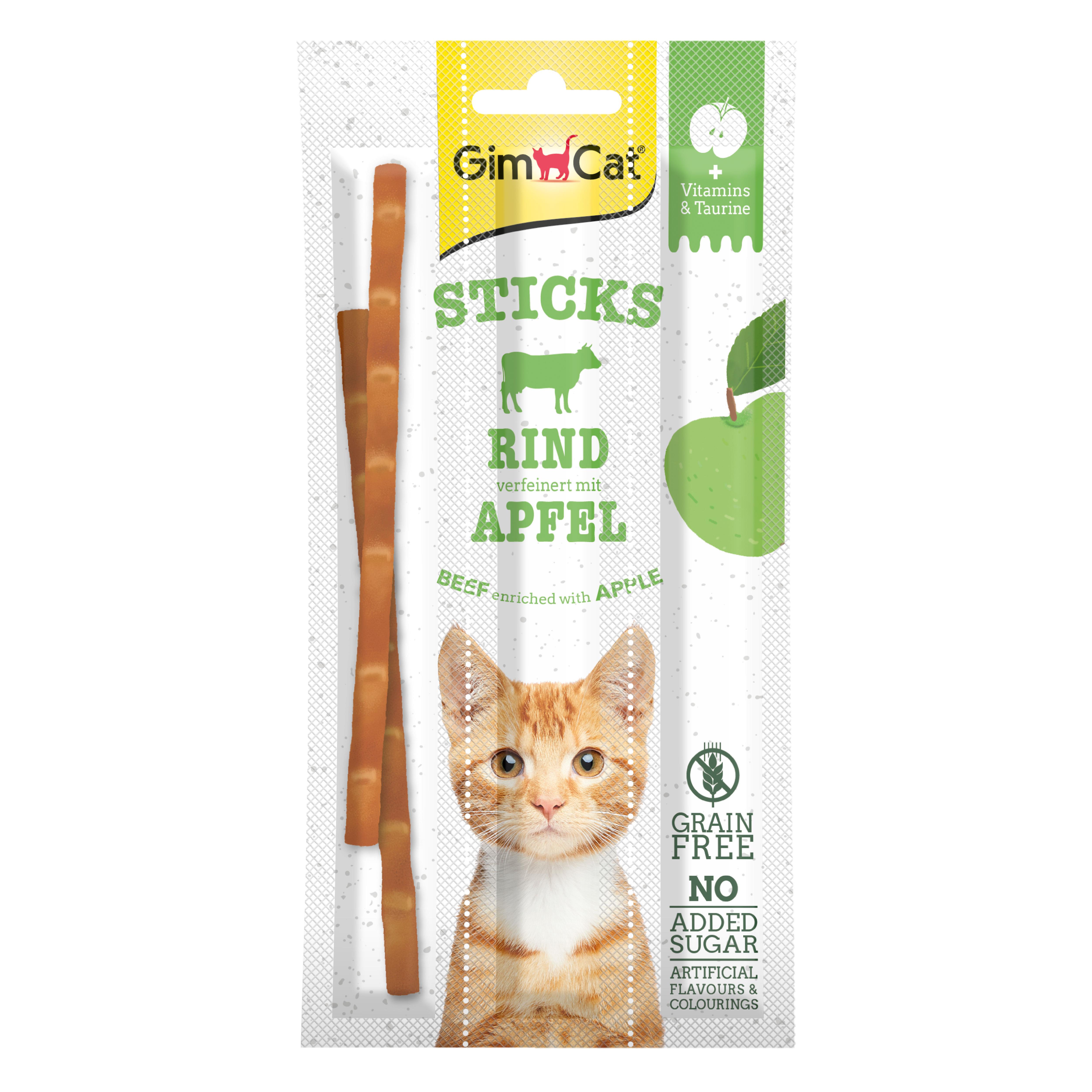 Gimcat Superfood Duo Sticks Sığır Etli Elmalı Kedi Ödül Çubuğu 3Lü 15Gr