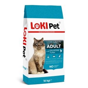 Loki Pet Düşük Tahıllı Somonlu & Ton Balıklı Kısırlaştırılmış Yetişkin Kedi Maması 10 kg