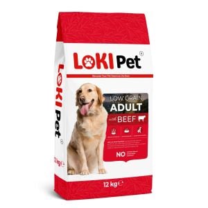 Loki Pet Düşük Tahıllı Sığır Etli Yetişkin Köpek Maması 12 kg