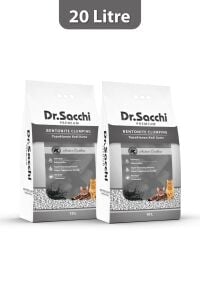 Dr.Sacchi Aktif Karbonlu Bentonit Kedi Kumu 10 Lt X2ADET