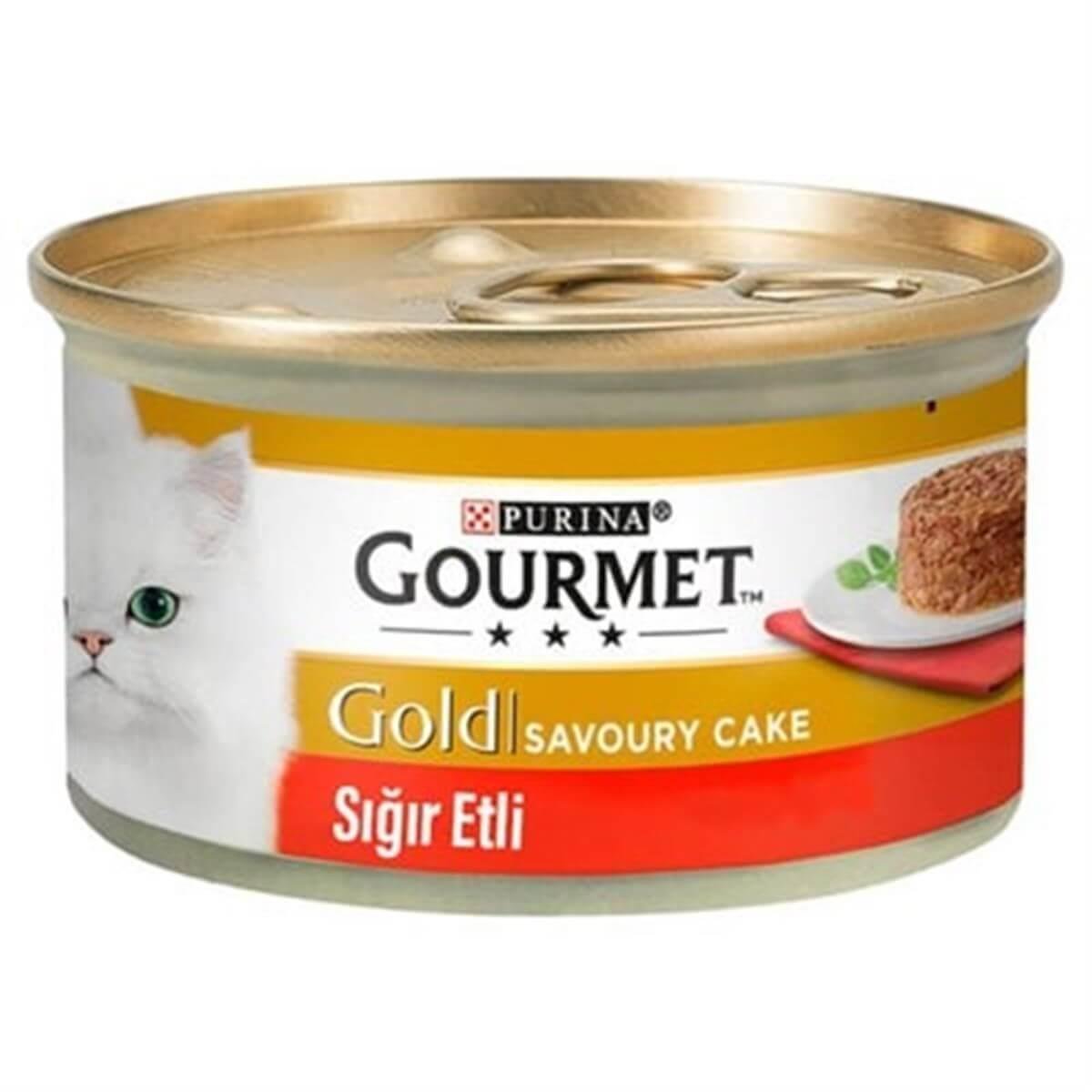 Gourmet Gold Savoury Cake Sığır Etli Kedi Konservesi 85 gr