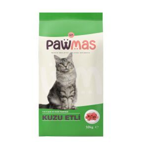 Pawmas Kuzu Etli Kedi Maması 10kg