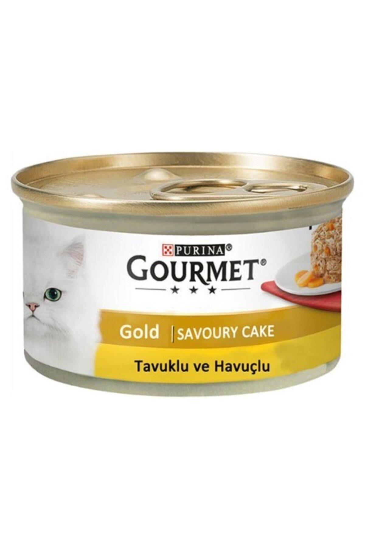 Gourmet Gold Savoury Cake Tavuklu ve Havuçlu Yetişkin Kedi Konservesi 85 Grx 24 Adet
