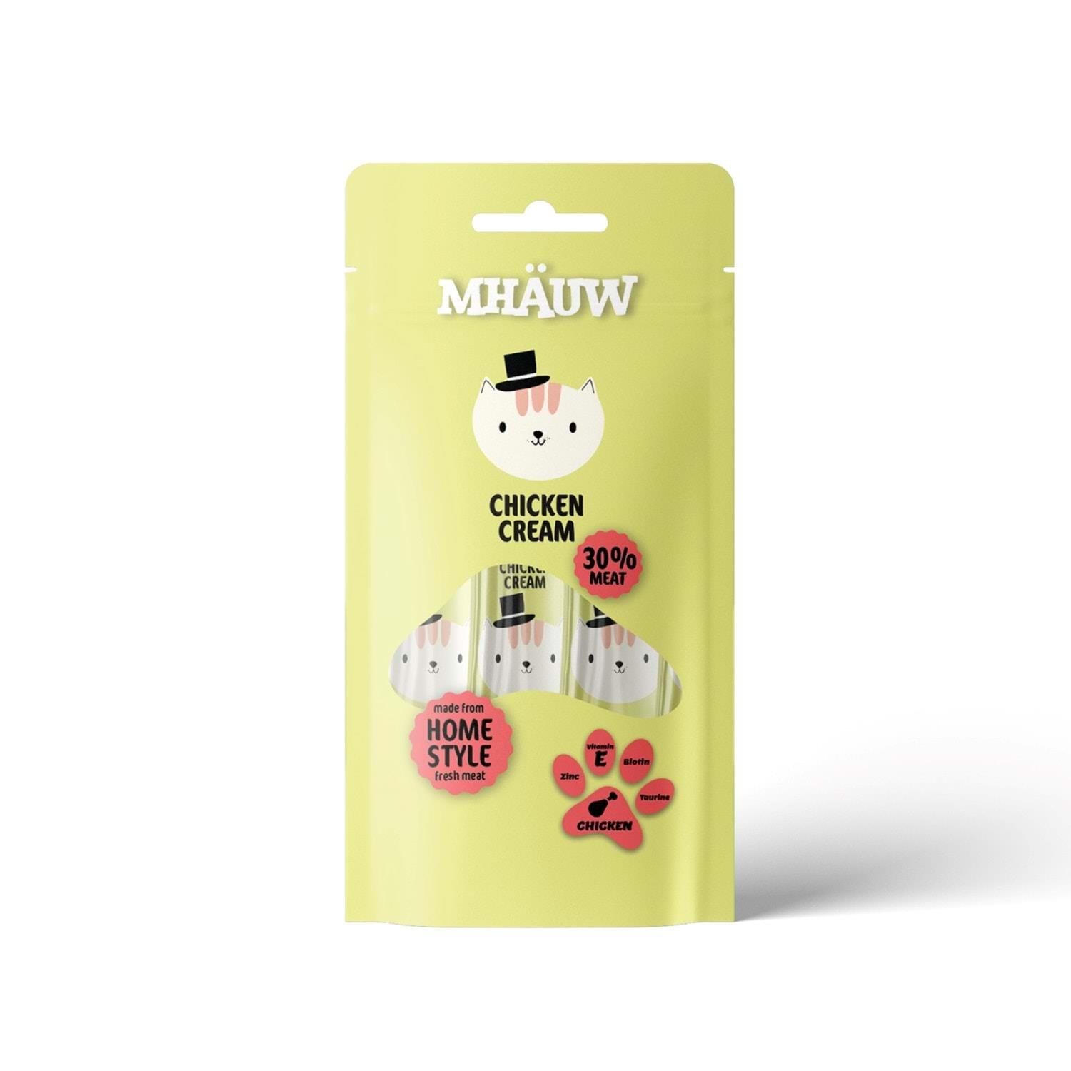 Mhauw Tavuklu Kremalı Sıvı Kedi Ödülü 15gr 4lü