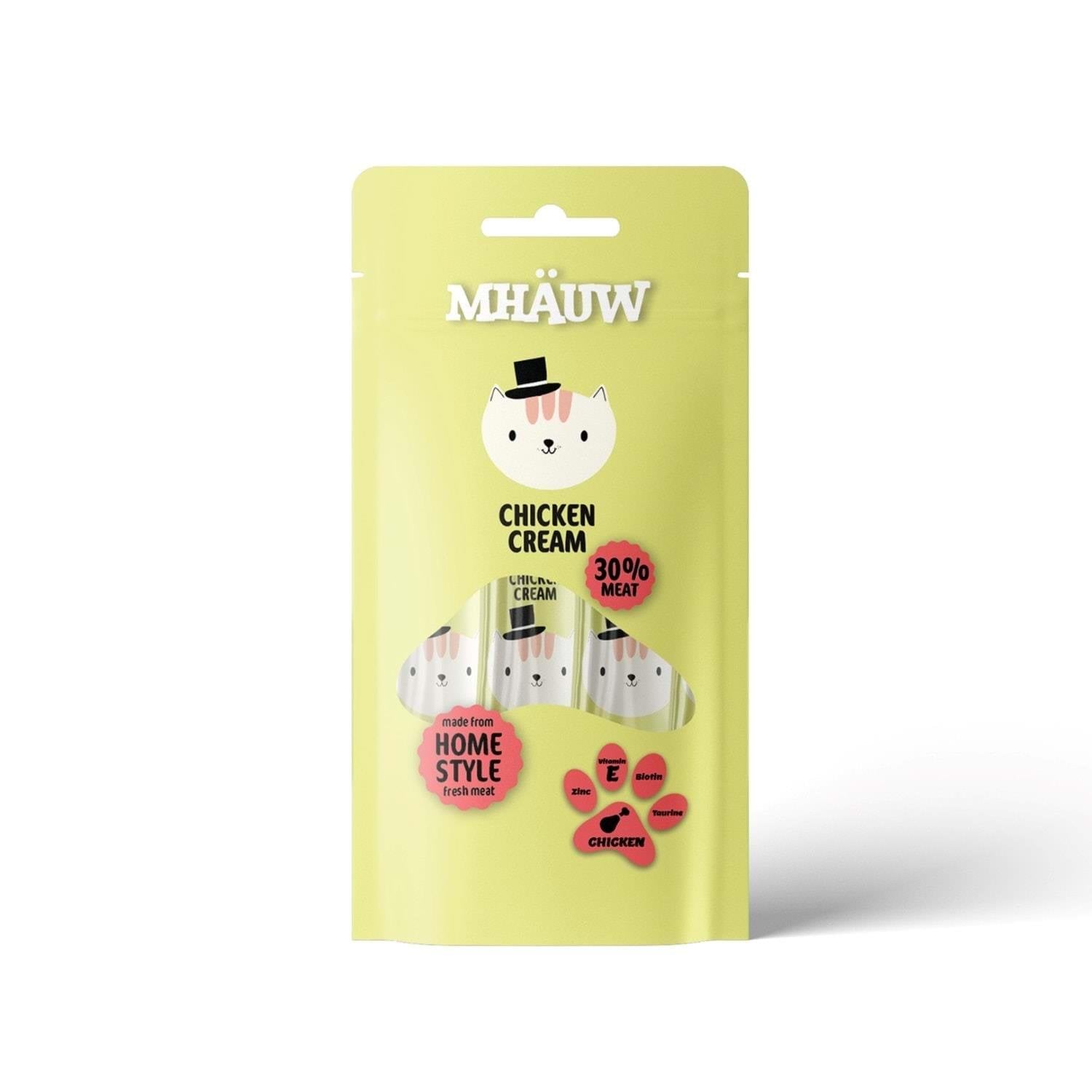 Mhauw Tavuklu Kremalı Sıvı Kedi Ödülü 15gr 4lü