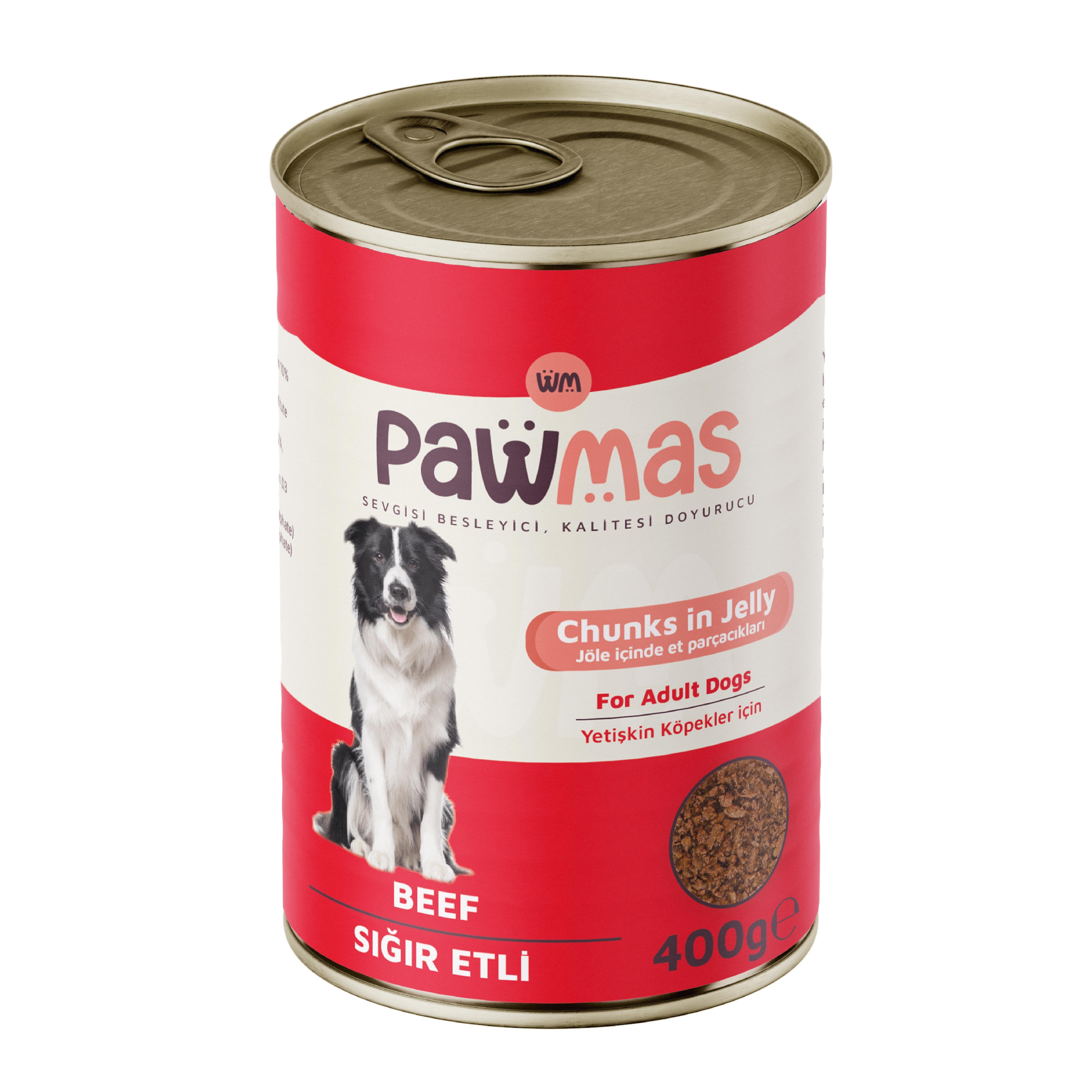 Pawmas Sığır Etli Yetişkin Köpek Konservesi 400 gr