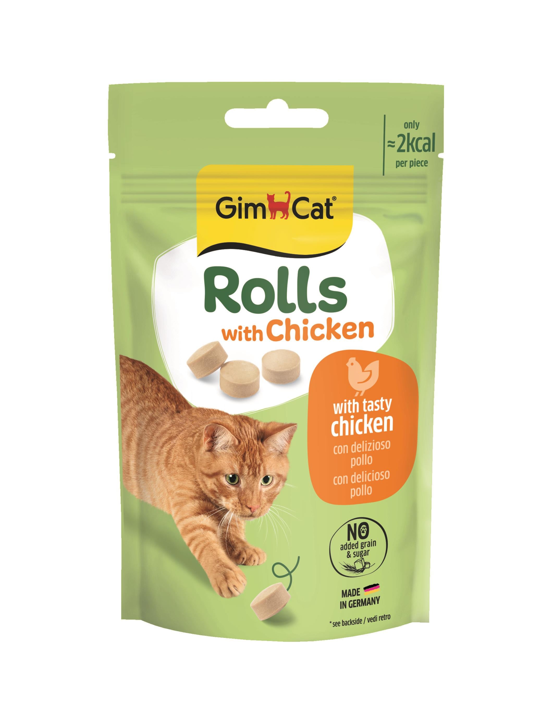 Gimcat Rolls with Chicken (Tavuklu) Kedi Ödül Tableti 50 gr