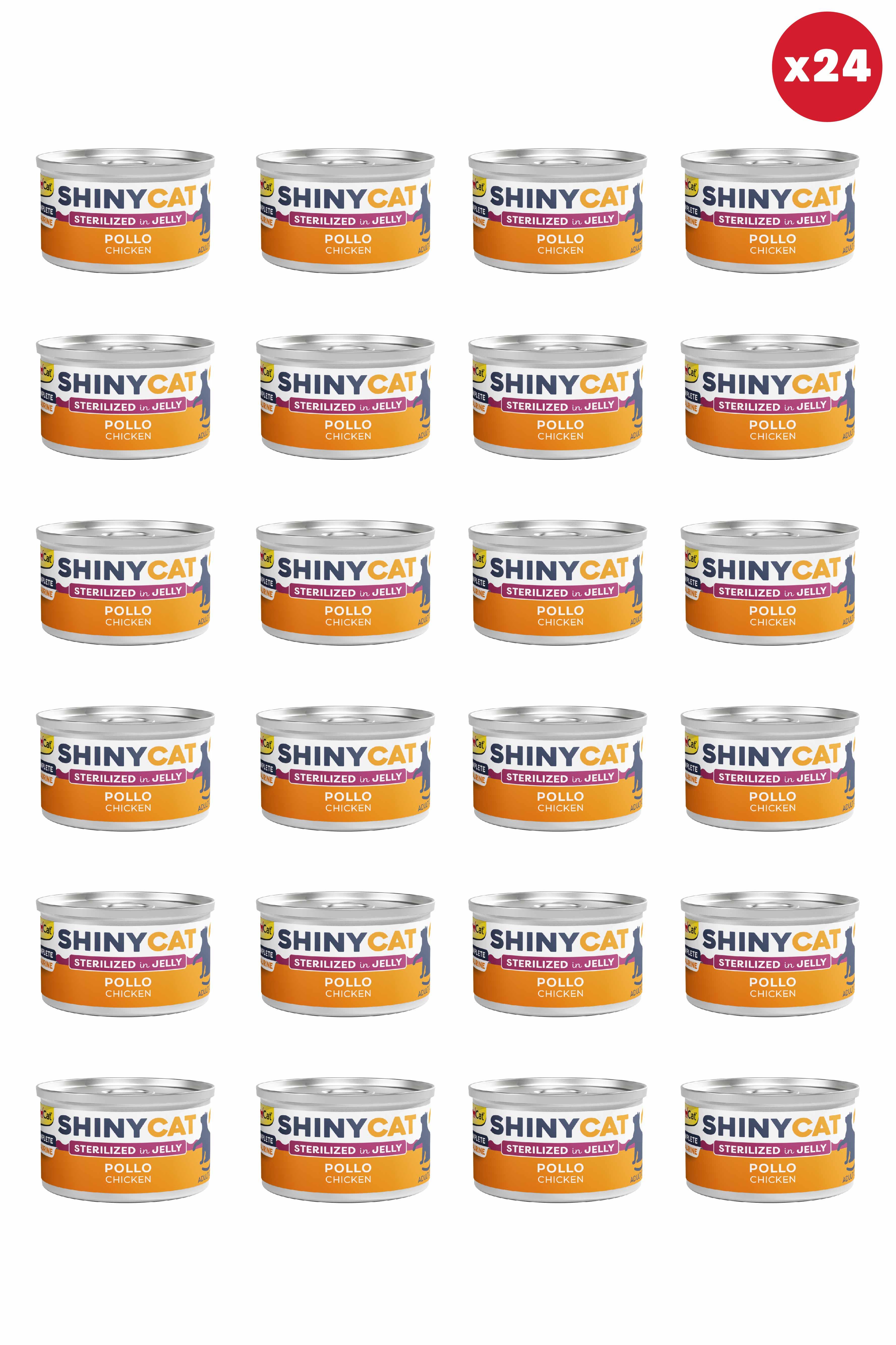 Gimcat Shinycat Jelly (Jöle içinde) Tavuklu Kısır Kedi Konservesi 70gr x 24 Adet