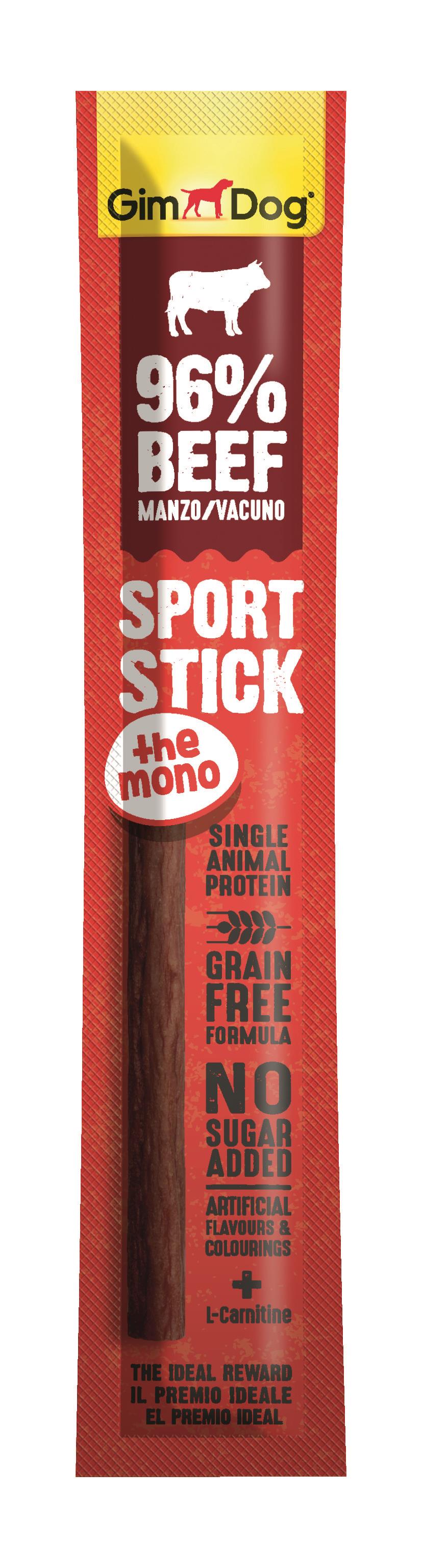 GimDog SportSticks Mono Sığır Etli Tahılsız Köpek Ödül Çubuğu 12gr