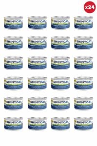 Gimcat Shinycat Broth (Sos içinde) Beyaz Balıklı Ton Balıklı Kedi Konservesi 70gr x 24 Adet