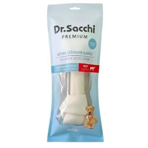 Dr.Sacchi Premium Sığır Etli Sığır Derisi Genişletilmiş Düğüm Kemik Tahılsız Köpek Ödülü 10-11'' 220-230 Gr 1'li