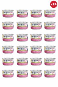 Gimcat Shinycat Broth (Sos içinde) Karidesli Tavuklu Kedi Konservesi 70gr x 24 Adet