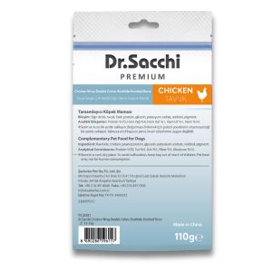 Dr.Sacchi Premium Tavuk Sargılı Çift Renkli Sığır Derisi Düğüm Kemik Tahılsız Köpek Ödülü 2“ 13-15 Gr 8'li