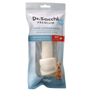 Dr.Sacchi Premium Sığır Etli Sığır Derisi Genişletilmiş Düğüm Kemik Tahılsız Köpek Ödülü 7-8“ 130-140 Gr 1'li