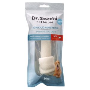 Dr.Sacchi Premium Sığır Etli Sığır Derisi Genişletilmiş Düğüm Kemik Tahılsız Köpek Ödülü 7-8“ 130-140 Gr 1'li