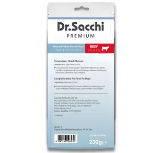 Dr.Sacchi Premium Sığır Etli Doğal Sığır Derisi Press Kemik Tahılsız Köpek Ödülü 10” 220-240 Gr 1'li