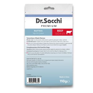 Dr.Sacchi Premium Sığır Etli Çubuk Tahılsız Köpek Ödülü 5'' 11-13 Gr 10'lu