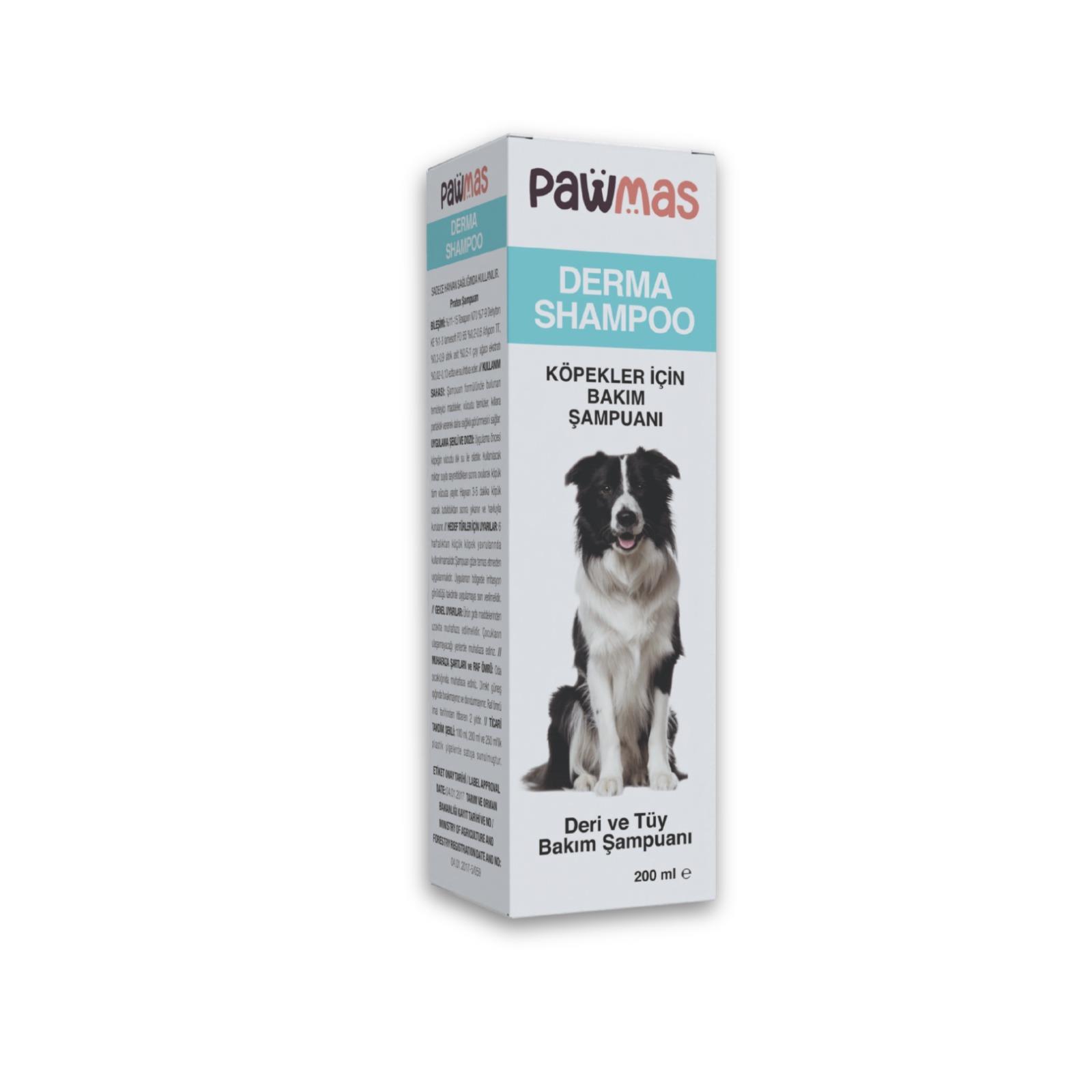 Pawmas Hassas Ciltler ve Tüy Bakımı için Derma Şampuan 200 ml